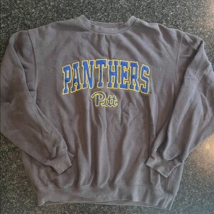Pitt Panthers Charcoal Crewneck Sweater